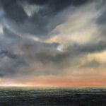 A cloudy Evening at Sea painting