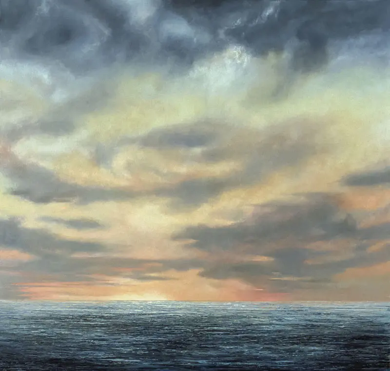 A painting of the Sea at Dawn