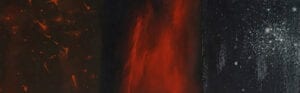 A smaller image of a painting with red and black colors