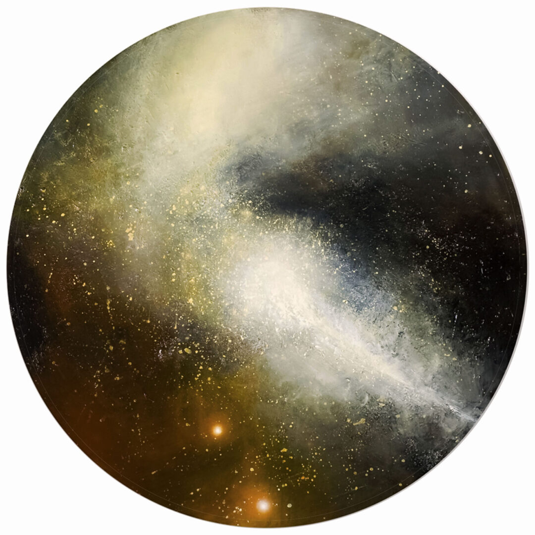 A smaller image of a galaxy styled ocular painting