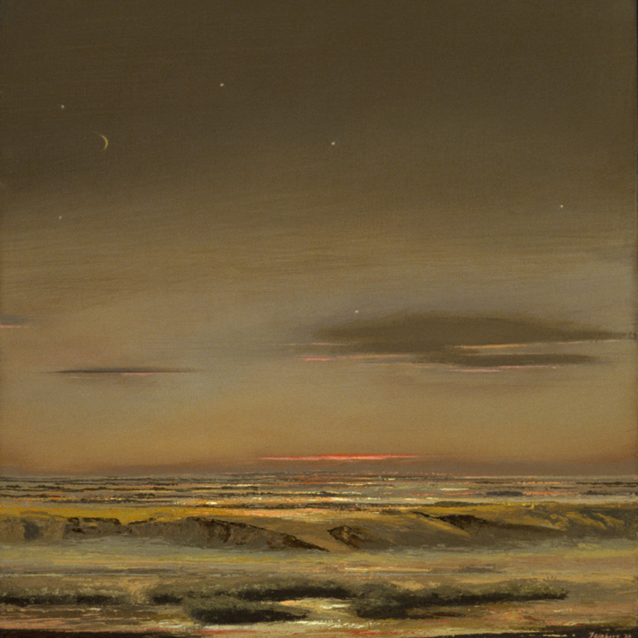 A landscape painting showing paradise